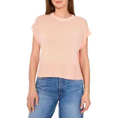 Halogen ® Crewneck Rib Sweater Top In Sugar Peach