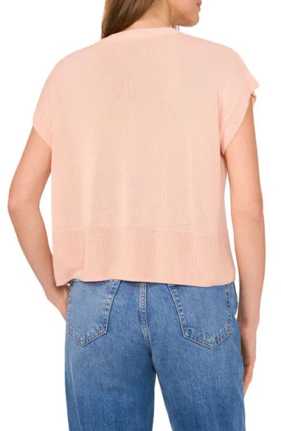 Halogen ® Crewneck Rib Sweater Top In Sugar Peach