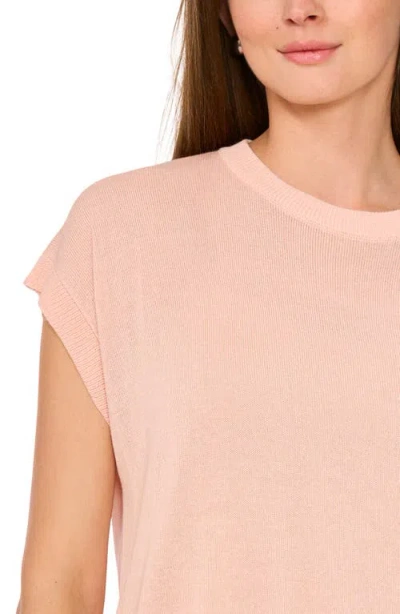 Halogen ® Crewneck Rib Sweater Top In Sugar Peach