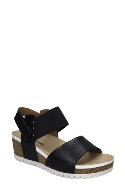 Josef Seibel Quinn Platform Wedge Sandal In Black