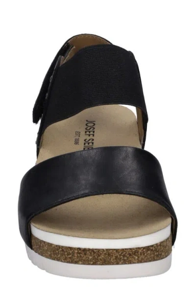 Josef Seibel Quinn Platform Wedge Sandal In Black