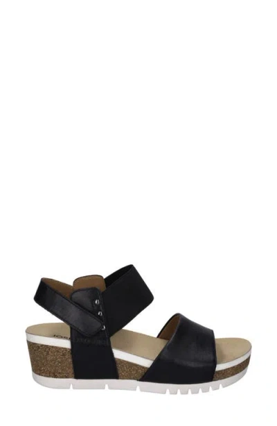 Josef Seibel Quinn Platform Wedge Sandal In Black