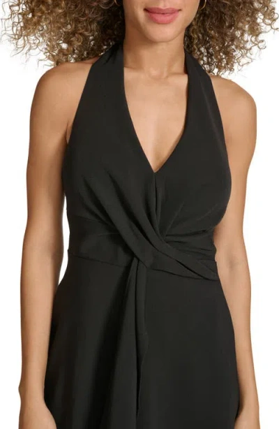 Siena Soft Touch Gab Midi Dress In Black