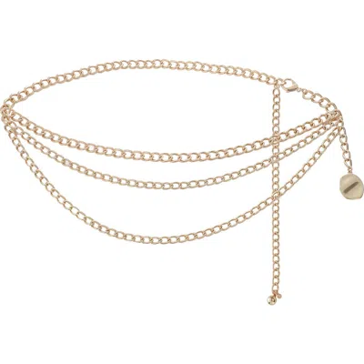 Ettika Modern Edge Multi Row Chain Belt In Gold