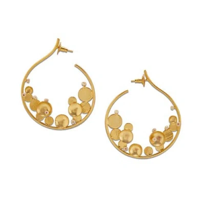 Dhwani Bansal Aero Hoops In Gold Plated