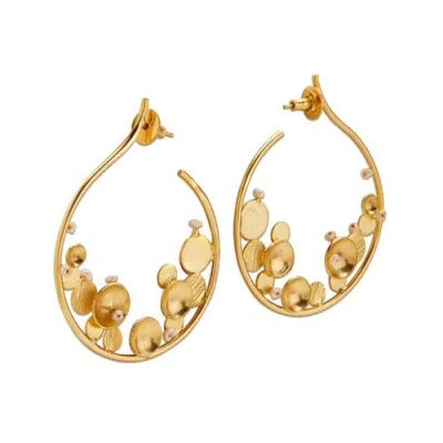 Dhwani Bansal Aero Hoops In Gold Plated