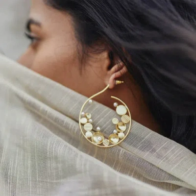 Dhwani Bansal Aero Hoops In Gold Plated