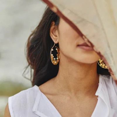 Dhwani Bansal Aero Hoops In Gold Plated