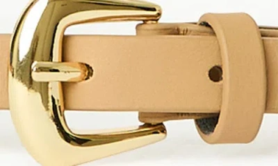 B-low The Belt Ames Studded Leather Belt In Vacchetta Gold