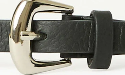 B-low The Belt Ames Studded Leather Belt In Black Silver