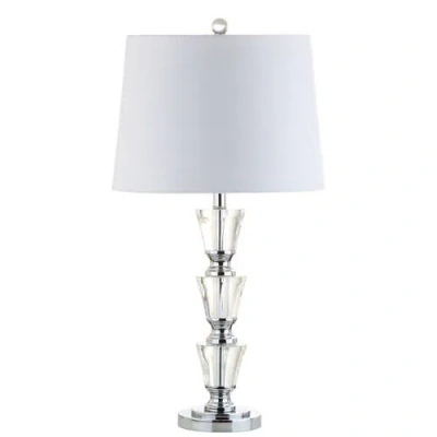Jonathan Y Layla 27" Crystal Led Table Lamp, Clear In Clear