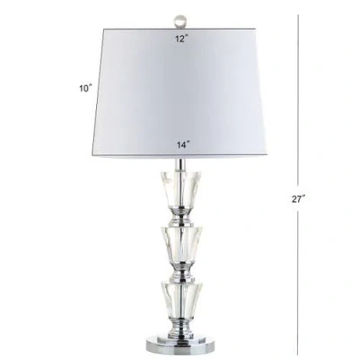 Jonathan Y Layla 27" Crystal Led Table Lamp, Clear In Clear