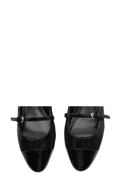 Mango Ankle Strap Pump In Black