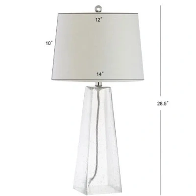 Jonathan Y Dylan 28.5" Glass Led Table Lamp, Clear In Clear