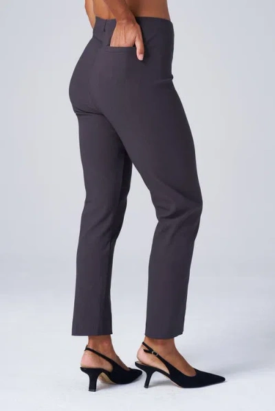 Franne Golde All Season Tapered Pull-on Stretch Pants In Blue