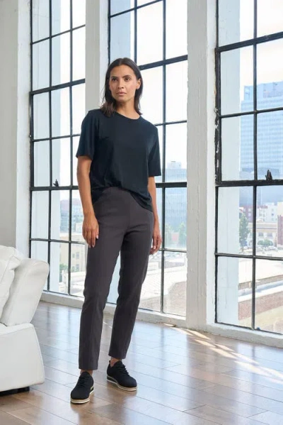 Franne Golde All Season Tapered Pull-on Stretch Pants In Blue