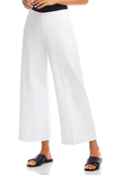 Karen Kane Crop Wide Leg Pants In White