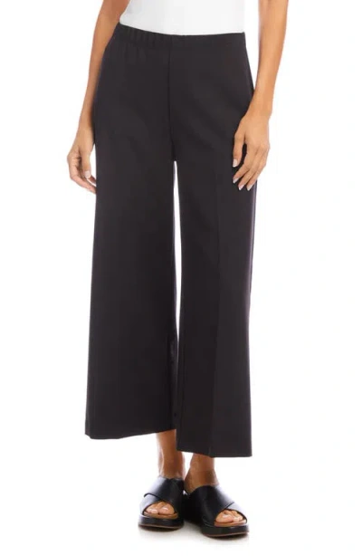 Karen Kane Crop Wide Leg Pants In Black