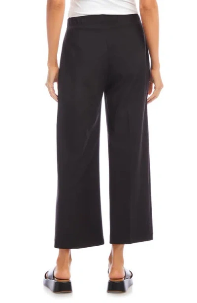 Karen Kane Crop Wide Leg Pants In Black