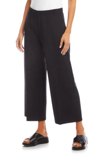 Karen Kane Crop Wide Leg Pants In Black