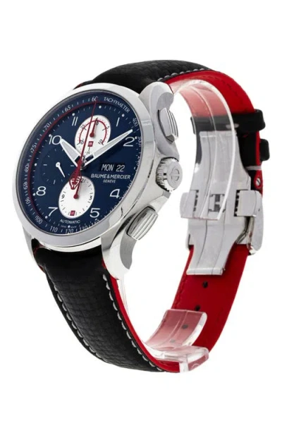 Watchfinder & Co. Baume & Mercier  2017 Clifton Automatic Leather Strap Chronograph Watch, 4 In Blue