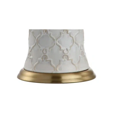 Jonathan Y Arthur 29" Ceramic Led Table Lamp, Cream In Cream