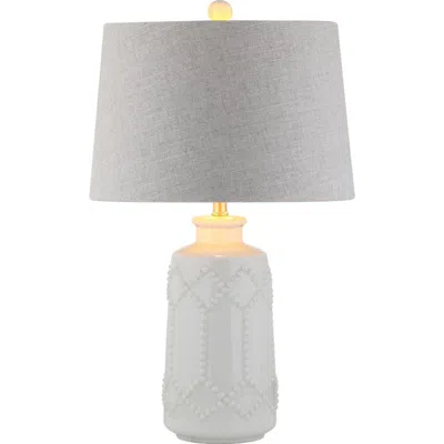 Jonathan Y Alice 26" Ceramic Led Table Lamp, Cream In Cream