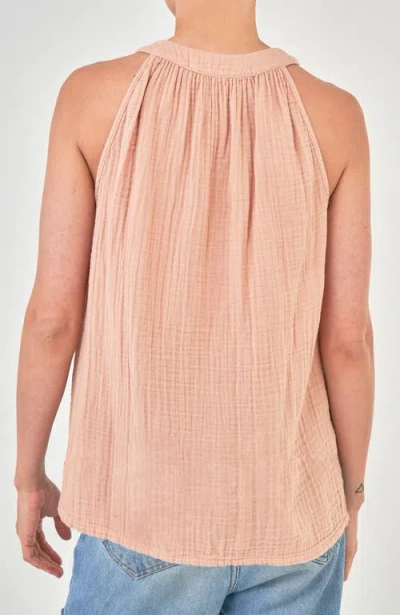 Ocean + Main Ocean+main Sleeveless Gauze Top In Nude