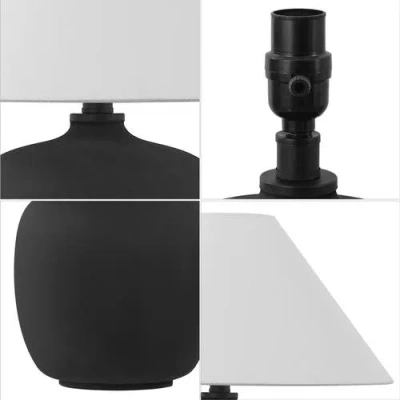 Jonathan Y Delphi 18.25" Minimalist Scandinavian Resin/iron Led Table Lamp In Matte Black