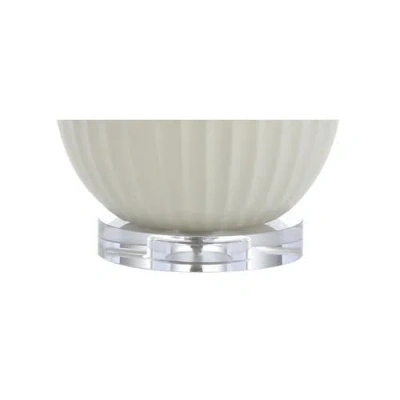 Jonathan Y Thatcher 28.25" Contemporary Transitional Ceramic Led Table Lamp In Cream