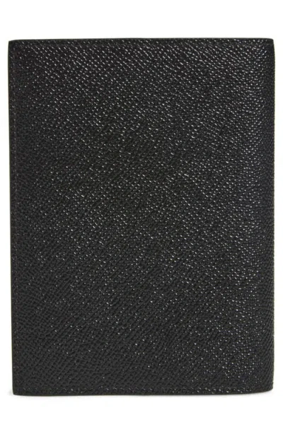 Dolce & Gabbana Logo Plaque Leather Passport Holder In Black
