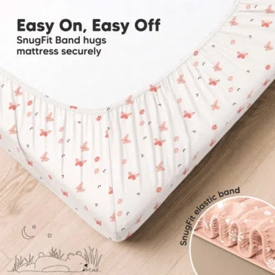 Keababies 2-pack Aereo Fitted Crib Sheets In Butterflies