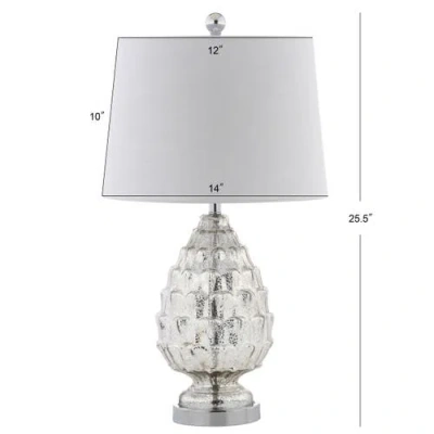 Jonathan Y Artichoke Led Table Lamp In Mercury Silver