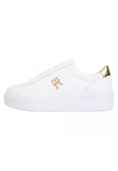 Tommy Hilfiger Sneakers Platform Court Sneaker Metallics In Bianco