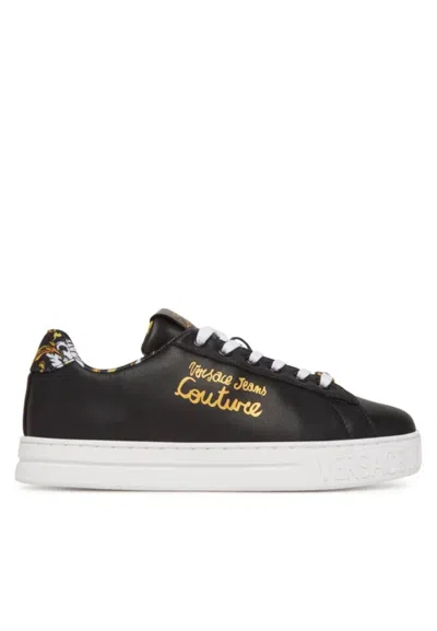 Versace Jeans Couture Black Fondo Court 88 Sneakers In Black