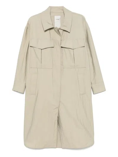 Rame Buttoned Trench Coat In Beige