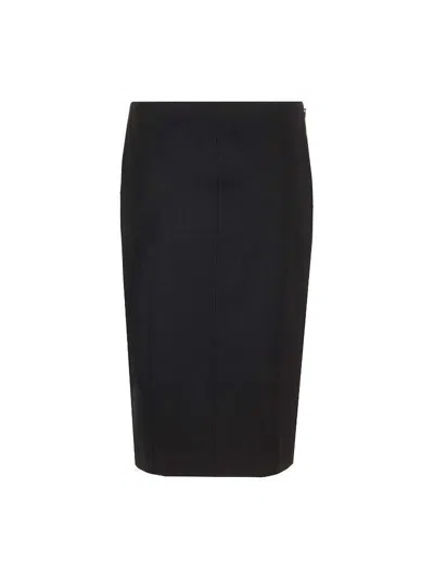 Givenchy Skirt In Wool With 4g Liquid Detail In Black