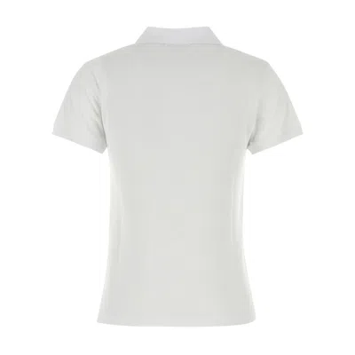 Maison Kitsuné White Cotton Baby Fox Polo Shirt In P100