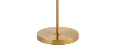 Jonathan Y Kathryn Classic Glass Adjustable Head Modern Led Floor Lamp In Brass Gold