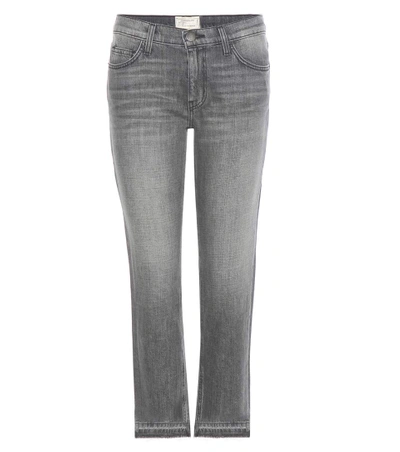 Current Elliott The Cropped Straight Jeans In Grey