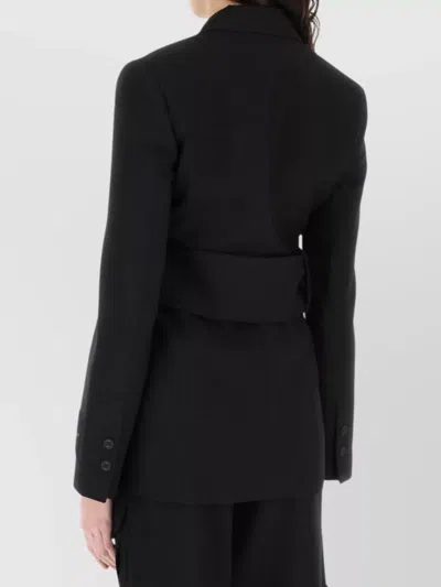 Off-white Off White Wool Single Breasted Jacket In Black
