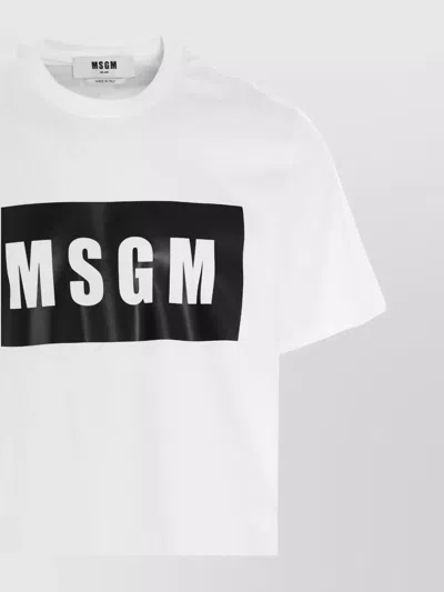 Msgm Cotton T-shirt In White