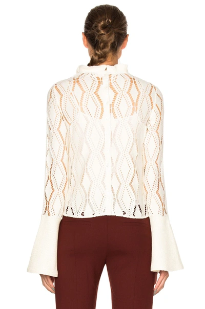 Shop See By Chloé Bell Sleeve Sweater In Winter White