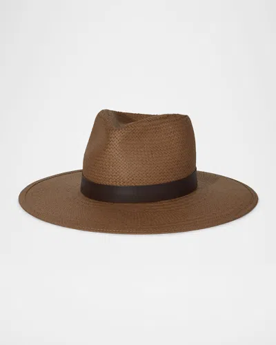 Janessa Leone Zoe Packable Fedora In Brown