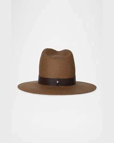Janessa Leone Zoe Packable Fedora In Brown
