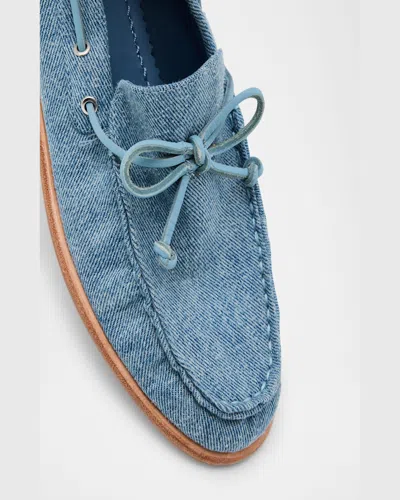 Rag & Bone Carter Denim Boat Loafers In Lwdnm