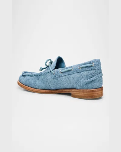 Rag & Bone Carter Denim Boat Loafers In Lwdnm