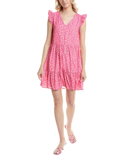 Marion Tiered Mini Dress In Pink