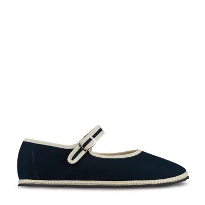 Vibi Venezia Canvas Mary Jane Flats In White