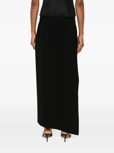 Courrèges Courreges Black Polyester Blend Skirt In 黑色